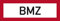 LEMAX® Aufkleber Feuerwehrschild, BMZ (Brandmeldezentrale) - DIN 4066 Folie selbstklebend weiß/schwarz/Randfarbe: rot 297x105mm