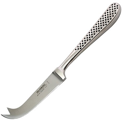 Global 3 inch Pronged Cheese Knife - Fork Tipped Spear, Narrow Blade, Lightweight Japanese Stainless Steel, Razor Sharp Edge, Made in Japan, GTF-30