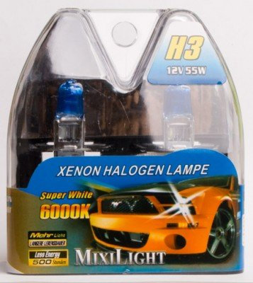H3 Xenon Halogenlampe Night Light Super White 6000K 12V 55Watt