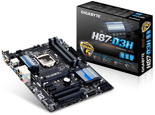 Gigabyte H87-D3H Mainboard Sockel LGA 1150 (ATX, Intel H87, DDR3 Speicher, 6X SATA III, HDMI, DVI, 6X USB 3.0)