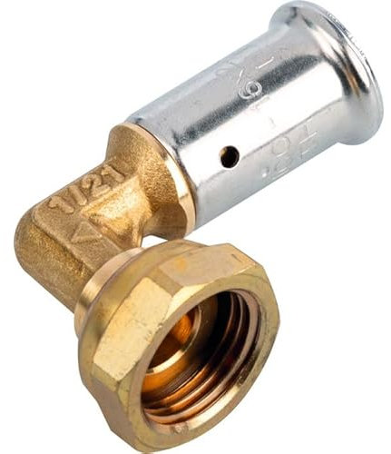 Henco - Raccord Multicouche à sertir HENCO - Coude multicouche laiton à sertir TH ou BE écrou libre Femelle (15/21) 1/2 - Ø16 x 2,0 HENCO