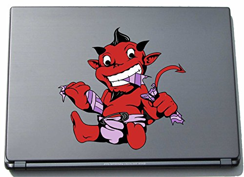 pinkelephant Laptopaufkleber Laptopskin clm006 - Lustige kleine Monster - Vampir verrückt - 210 x 220 mm Aufkleber