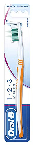 Oral-B 1,2,3 Classic Care Kurzkopf Zahnbürste, 35 mittel, 1 Stück