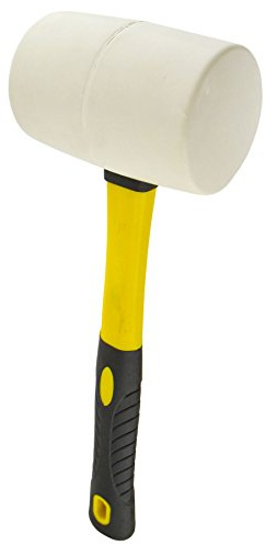 Toolzone 32Oz White Rubber Mallet Fibre Handle
