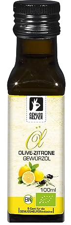 Bremer Gewürzhandel Olive Zitrone Gewürzöl BIO, kaltgepresst, Olivenöl mit Zitrone und Orange verfeinert, fruchtig-mediterraner Geschmack, 100ml