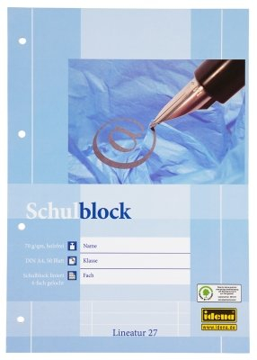 2 Schulblöcke/Schreibblöcke liniert DIN A4 / 50 Blatt je Block