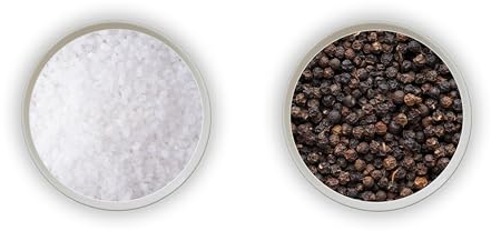 JALPUR MILLERS Spice Combo Pack - Coarse Sea Salt 200g and Whole Black Peppercorns 100g - Premium Quality Seasoning Set for Cooking, Grilling, Marinades & Everyday Use - Natural Ingredients (2 Pack)