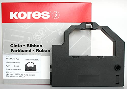 Kores - Nylon-Farbband für Nadeldrucker, schwarz, kompatibel mit NEC P6+ / P7+