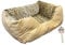 Petnap Heated Pet Bed Small sized heated pet cat dog bed with leopard print design