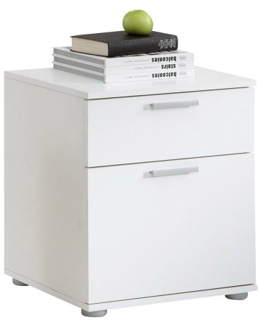 FMD Möbel, 616-003 Nachtkonsole Jack 3, weiß, maße 45.0 x 53.0 x 38.0 cm (BHT)