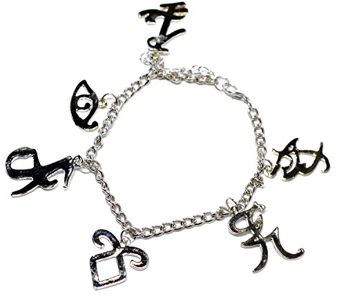 Novel Classic Film-Armband-Mix - The Mortal Instruments, City of Bones, Runen-Charms, Silber-Armbänder