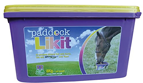 Likit Paddock 8kg | Horse Lick with Essential Vitamins & Minerals | Added Benefit of Garlic, yeast & Oils | 8kg