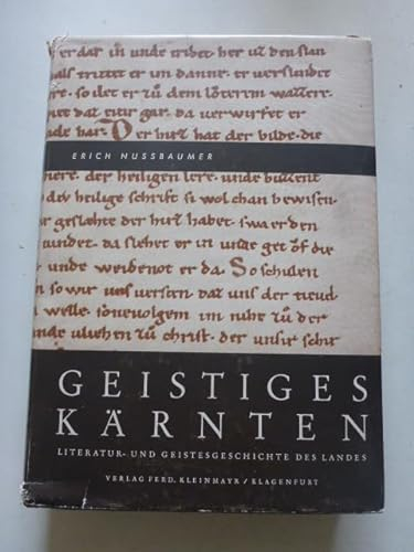 Geistiges Kärnten : Literatur- und Geistesgeschichte des Landes.