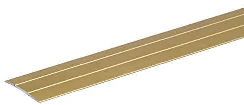Alberts 484484 Perfil de transición | Autoadhesivo, con dos estrías | Aluminio, anodizado dorado | 900 x 37,8 mm