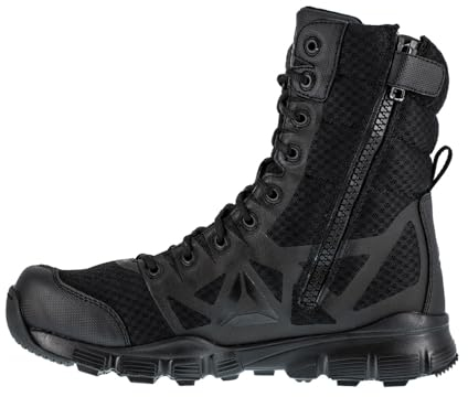 Reebok Herren Dauntless 20,3 cm Taktische Stiefel mit seitlichem Reißverschluss, Schwarz, 6 Wide