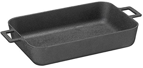 SKEPPSHULT - Ofenform - Noir - Gusseisen - einsetzbar auf Allen Herdarten 30 x 20 x 10,2 cm