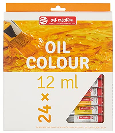 Talens Art Creation Set d'initiation à la peinture à l'huile avec 24 couleurs (tubes de 12 ml) | Peinture pour adulte