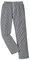 Portwest Pantaloni Bromleys Chef, Taglia Regolare, Colore: Nero/Bianco, Taglia: XL, C079CKRXL