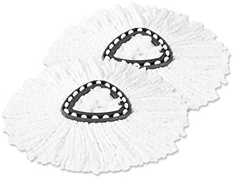 Vileda Turbo Easy Wring und Clean Classic Ersatzkopf im Doppelpack,geeignet für alle Vileda Schleudermopp-Bodenwischer,für alle harten Böden,entfernt über 99% der Bakterien nur mit Wasser,2er Pack