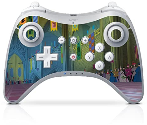 Skin kompatibel mit Nintendo Wii U Pro Controller Folie Sticker Offizielles Lizenzprodukt Dornröschen Disney