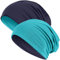 Hatstar® 2in1 Reversible Unisex Beanie | Damen und Herren Mütze | Übergangsmütze für Frühling und Sommer | SoftTouch Poly - Baumwolle | leicht & weich (2 in 1 Petrol/Navy)