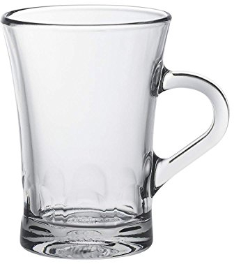 Duralex 4001AR06A111 Amalfi Mug Coffee Cup, Coffee Mug, 170 ml, Glass, Transparent, Set of 6