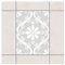 Pattern Design GmbH Fliesenaufkleber - Blumendesign hellgrau 20 cm x 15 cm - Setgröße: 20 Stück