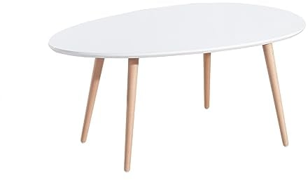 BAÏTA Table Basse Stone - Laqué Blanc Mat