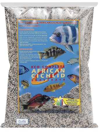 Carib Sea Eco-Complete African Cichlid Substrate – 20 lb – Live Sand for Aquariums – Supports High pH, Buffers Water for Life – Ideal for African Cichlids