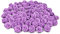 Rosen 15 mm x 20 Stück Satinrosen Aufnäher Deko Blumen Röschen zum Basteln Haarschmuck kleine Rosenköpfe Farbe: flieder 462