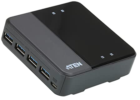 Aten US434-AT USB 3.0-Peripheriegeräte-Switch mit 4-Port schwarz