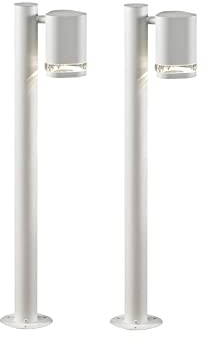 Konstsmide 2er-Set Aluminium Wegeleuchte MODENA weiss, GU10, Höhe 70 cm, IP44 7517-250