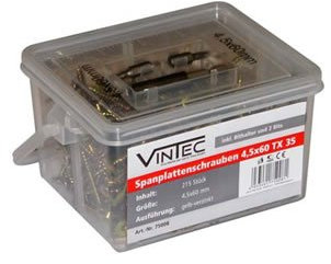 Span viti per legno a testa svasata Viti Box con Porta Inserti e 2 punte