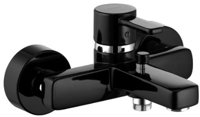 Kludi Zenta 386708675 Wannenfüll-Brause-Einhebelmischer DN15 chrom/schwarz