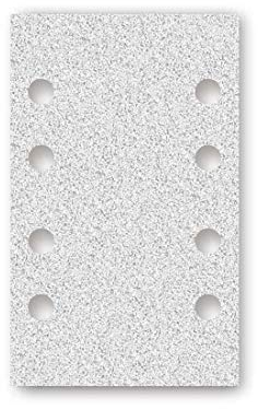 MENZER White Klett-Schleifblätter, 133 x 80 mm, 8-Loch, f. Schwingschleifer, Normalkorund (50 Stk.) K40