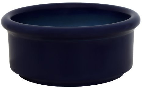 K&K Keramik Bonsaischale rund 3 Liter Pflanzschale Halle, 25x11 cm robust, dickwandig, frostfest aus Steinzeug-Keramik (blau)