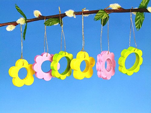 Christbaumschmuck Satz Blumen bunt Ø 4cm NEU Weihnachten Christbaum Baumschmuck Holzschmuck Holz Seiffen Erzgebirge Strauchbehang Dekoration