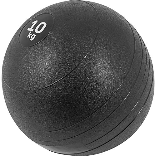 GORILLA SPORTS® Slam Ball - 3kg, 5kg, 7kg, 10kg, 15kg, 20kg Gewichte, Einzeln/Set, mit Griffiger Oberfläche, rutschfest, Schwarz - Gewichtsball, Fitnessball, Slamball, Medizinball, Trainingsball