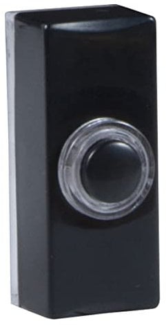 Byron 7720 Wired Illuminated Bell Push, Black, 2 Wire