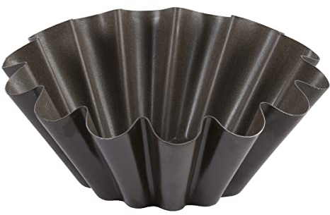 Gobel 223060 Moule à Brioche Grosse côtes Fond Plat Anti-Adhérent 24 cm, Noir