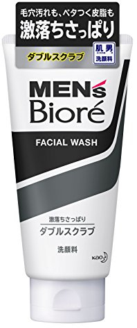 Men's Biore Facial Wash Double Scrub 130g