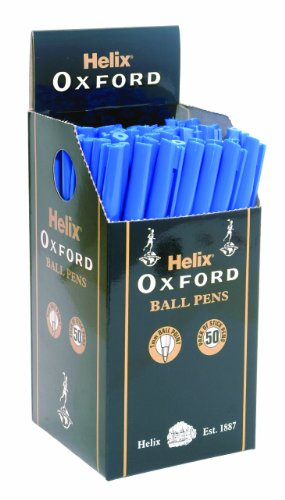 Helix Oxford Ballpoint Pens - Blue (Box of 50)