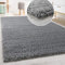 Paco Home Shaggy Hochflor Langflor Teppich Sky Einfarbig in Grau, Grösse:140x200 cm