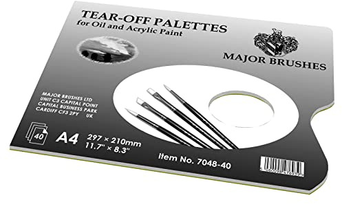 Major Brushes Palette Pad 40 Sheets A4 Size with Thumb Hole