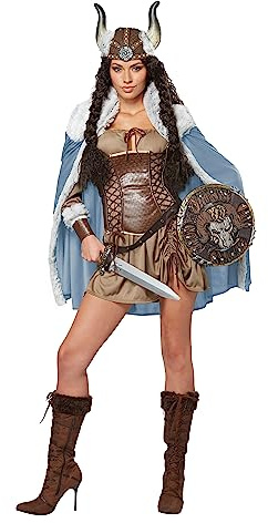 California Costumes Women's Viking Vixen Costume Small Tan,Brown