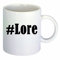 taza para café #Lore Hashtag Raute Cerámica Altura 9.5 cm diámetro de 8 cm de Blanco