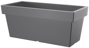 Prosper Plast dlofc600 – Dachträgersystem 57.8 X 25,7 x 22,4 cm Schutzhülle lofly Blumentopf – Stein grau (12), Steingrau