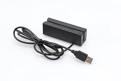 Mini Msr100 Lector magnético de Tarjetas de magnéticas de 3 Pistas Recopilador de Datos Hi/Lo, Lector de Tarjetas USB Msr Stripe para POS, Control de Acceso, Verificación de ID