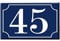 French Style House Number Plaque