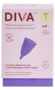 DivaCup - BPA-Free Reusable Menstrual Cup - Leak-Free Feminine Hygiene - Tampon and Pad Alternative - Up To 12 Hours Of Protection - Model 1